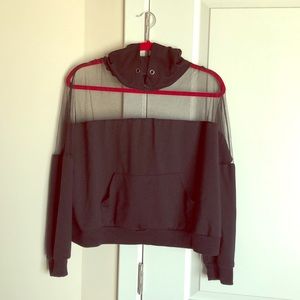 Black hoodie with mesh